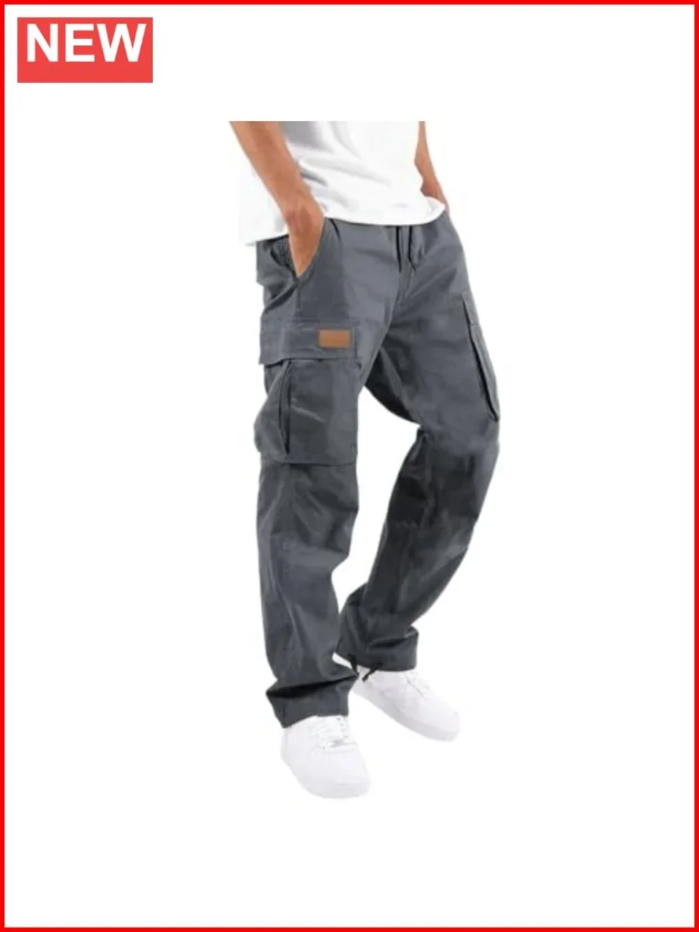 Mens Cargo Pants Casual Joggers Hiking Sweatpants with Pockets